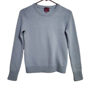 STATE CASHMERE Crewneck Cashmere Sweater Dusty Blue Coquette Size S